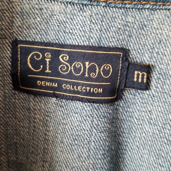 Jean jacket with cloth sleeves - Picture 3 of 3